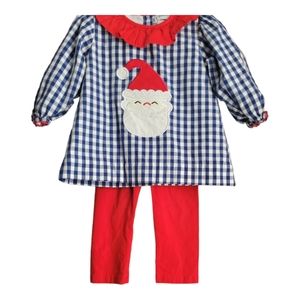 Kids Blue and Red Santa Outfit